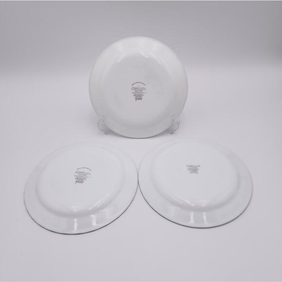 Set of 3 Corelle Callaway Salad Bread Plate 7.25 In Green White Ivy - Picture 5 of 11